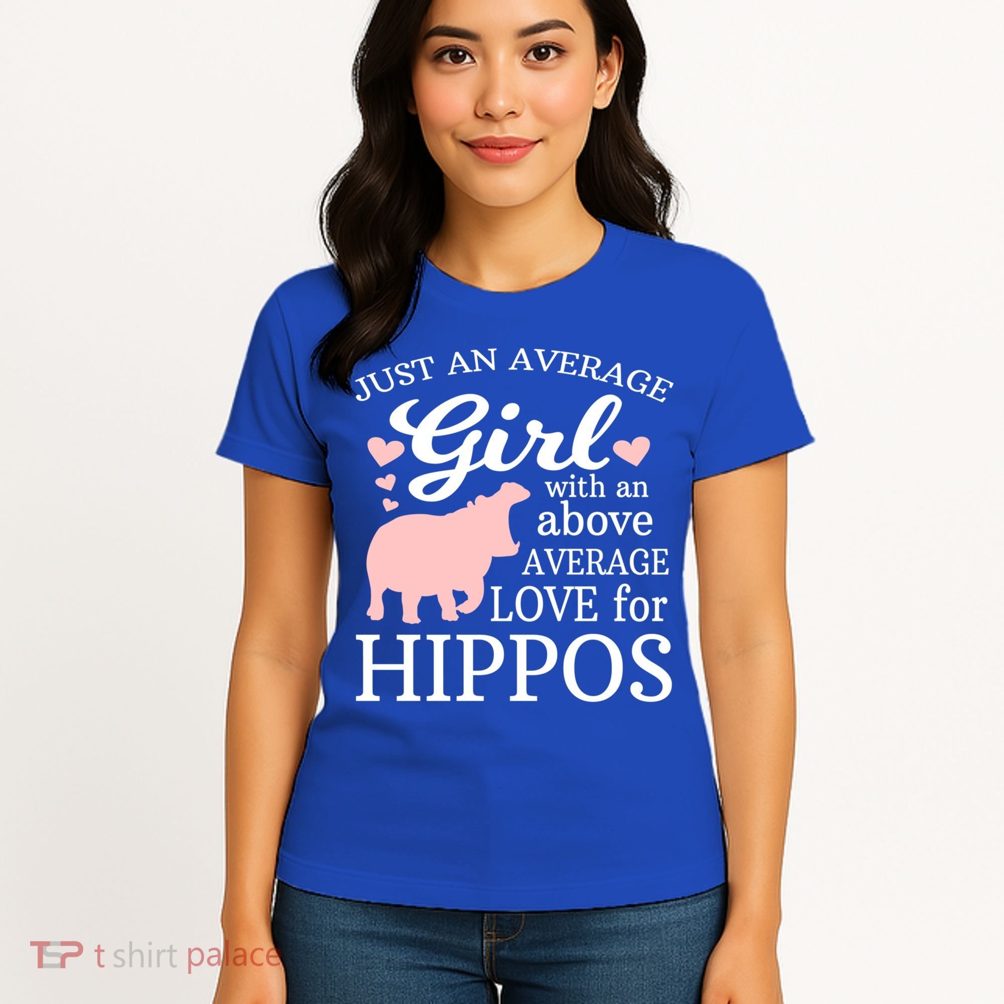 Average Who Loves Hippos Gift Hippopotamus Funny Gift Women's T-Shirt