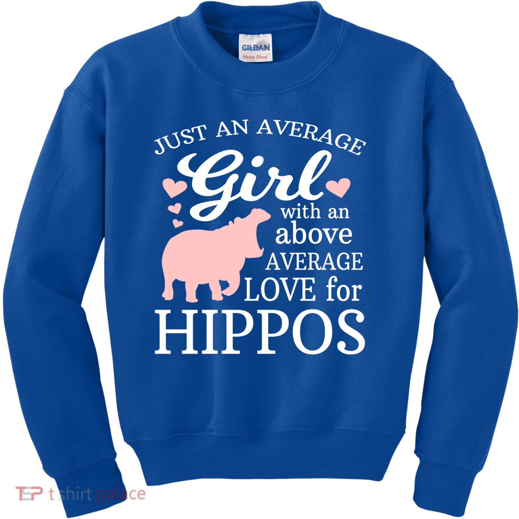 Average Who Loves Hippos Gift Hippopotamus Funny Gift Kids Sweatshirt