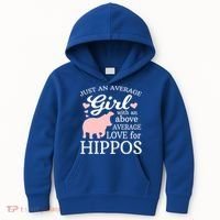 Average Who Loves Hippos Gift Hippopotamus Funny Gift Kids Hoodie thumb 0