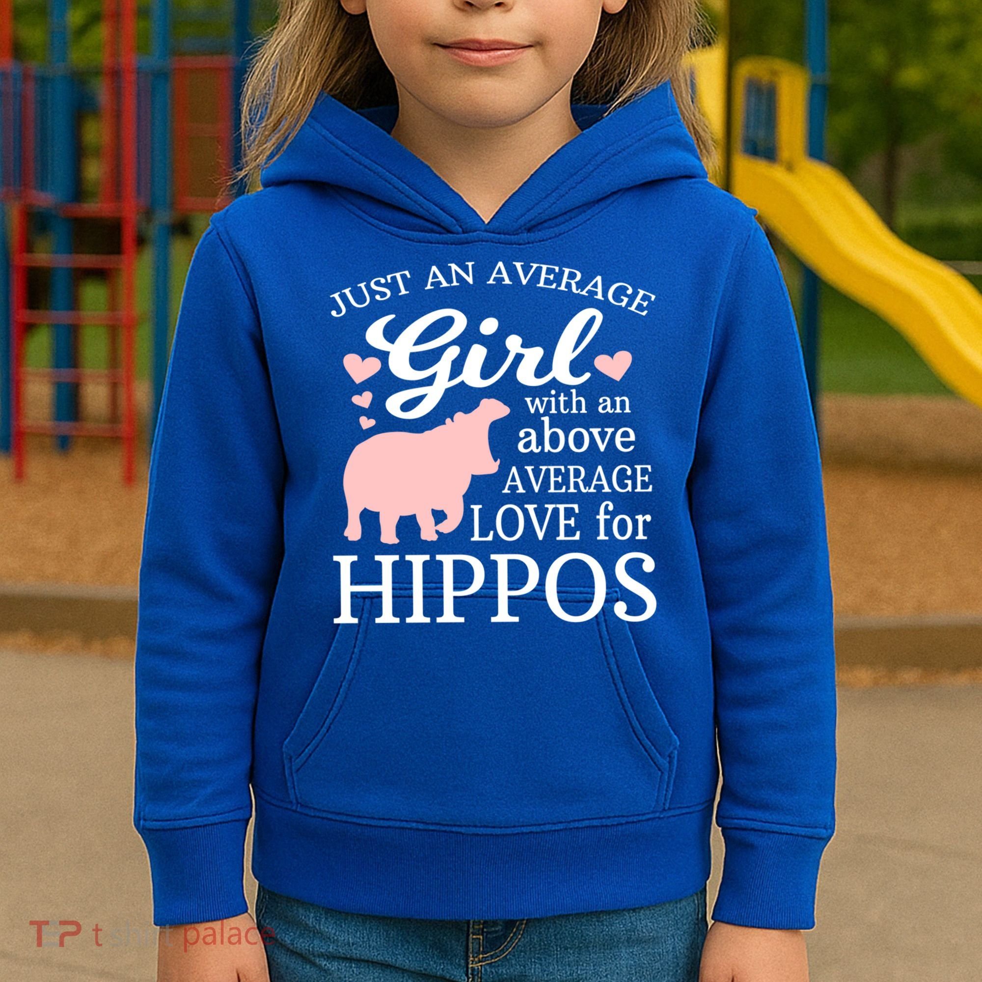 Average Who Loves Hippos Gift Hippopotamus Funny Gift Kids Hoodie