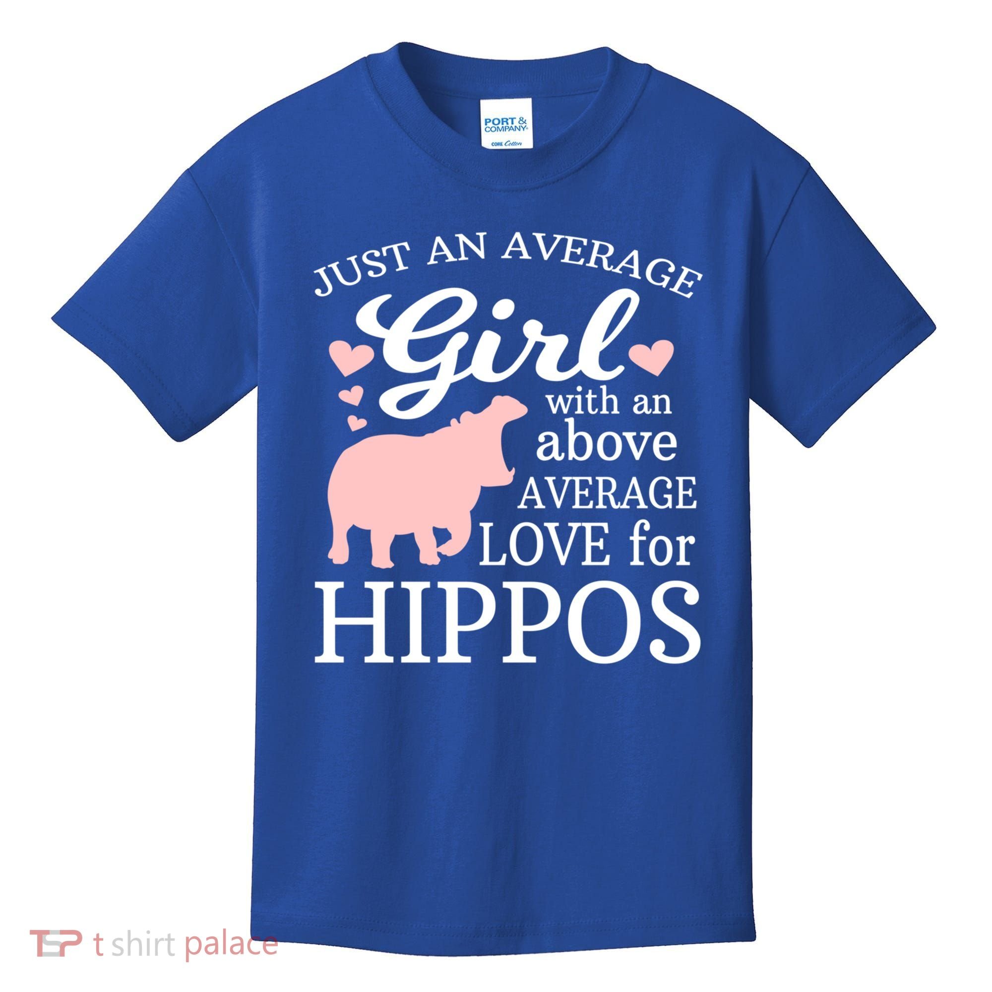 Average Who Loves Hippos Gift Hippopotamus Funny Gift Kids T-Shirt