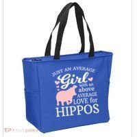 Average Who Loves Hippos Gift Hippopotamus Funny Gift Tote Bag thumb 2