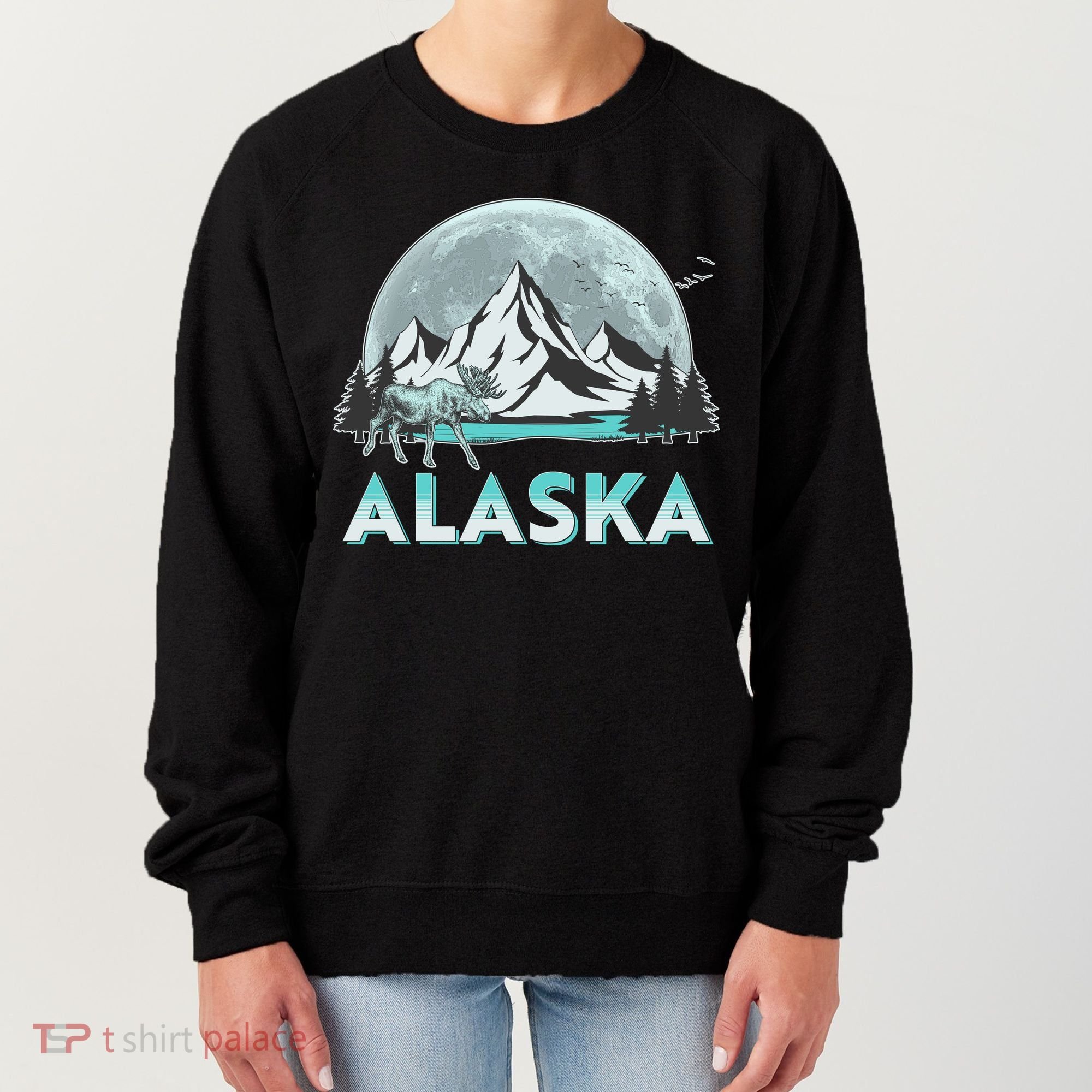 Alaska Wilderness Moose Moon Women's Sweatshirt