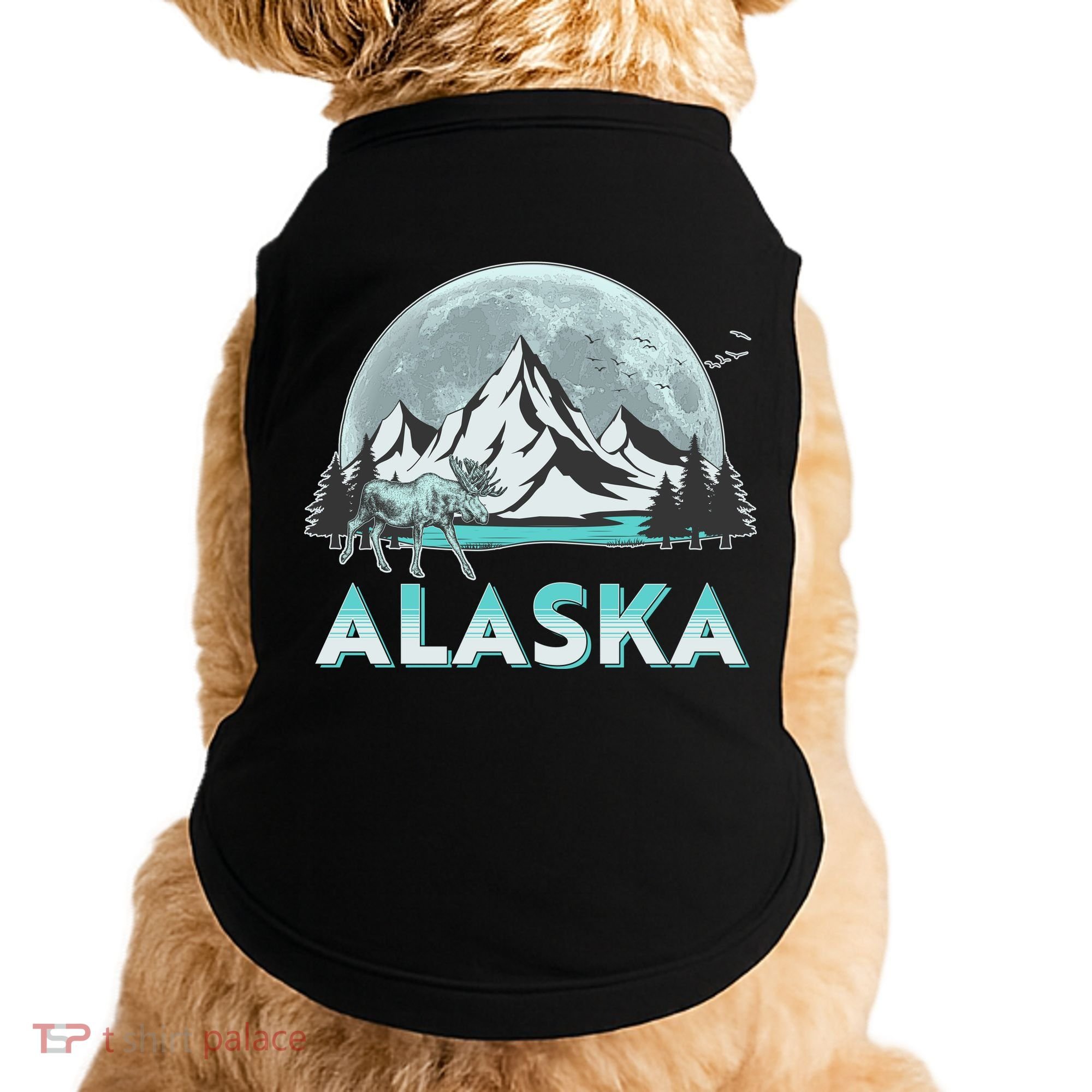 Alaska Wilderness Moose Moon Doggie Tank