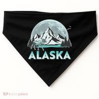 Alaska Wilderness Moose Moon USA-Made Doggie Bandana thumb 0