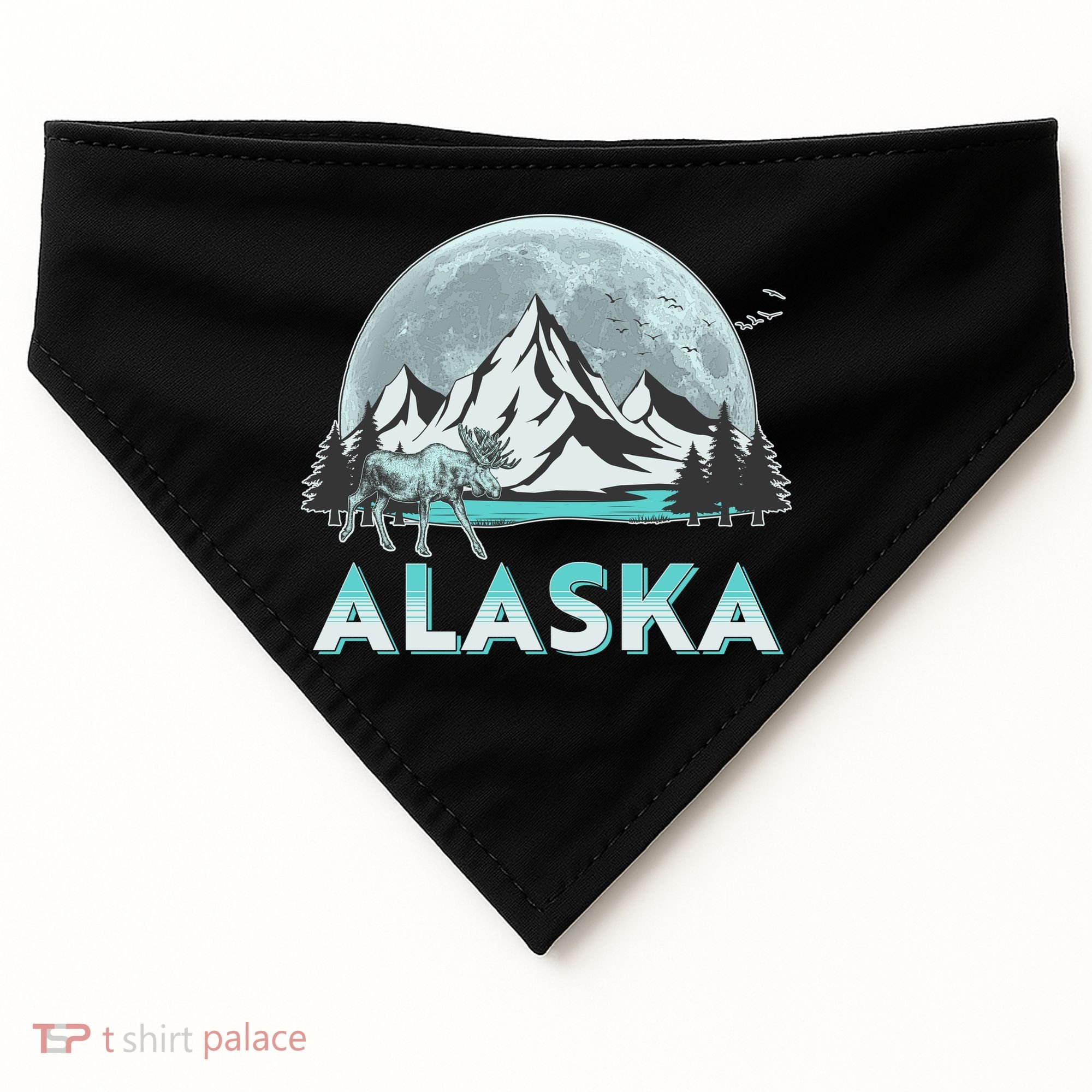 Alaska Wilderness Moose Moon USA-Made Doggie Bandana