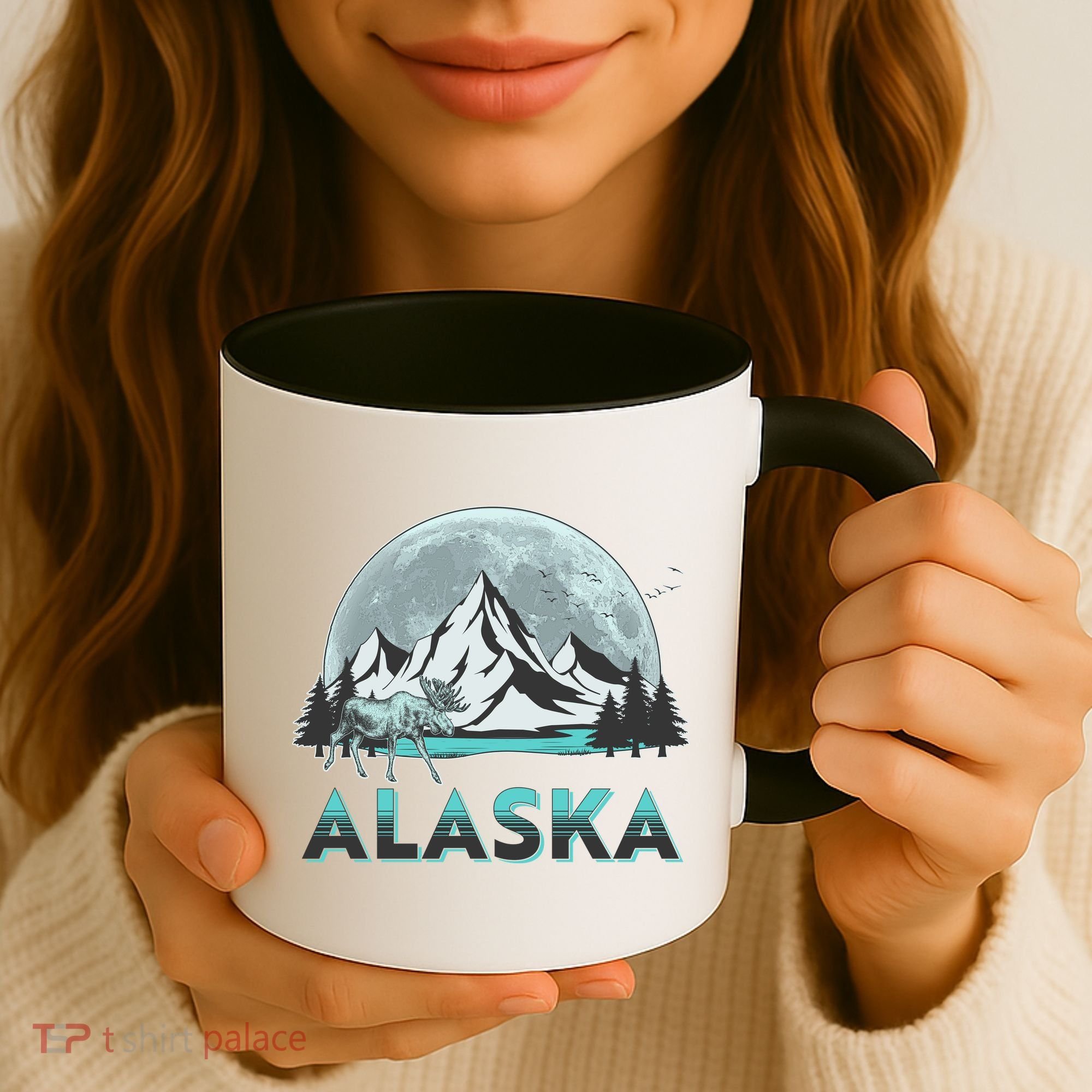 Alaska Wilderness Moose Moon Coffee Mug