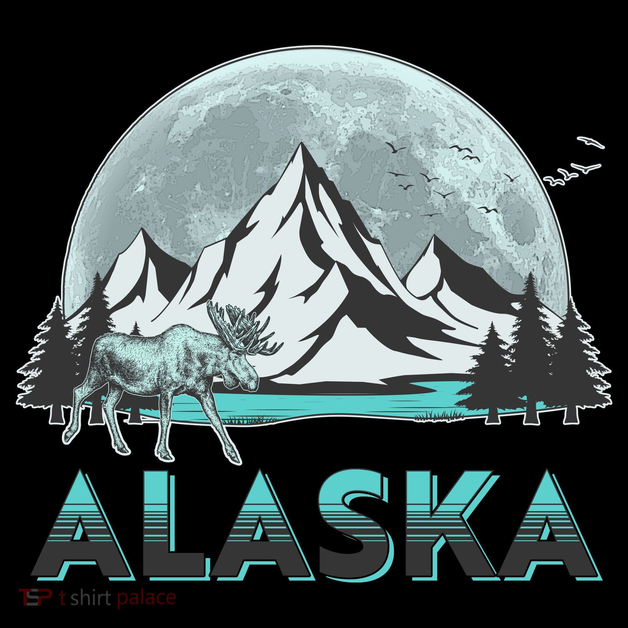 Alaska Wilderness Moose Moon Coffee Mug