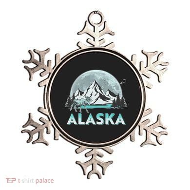 Alaska Wilderness Moose Moon Ornament