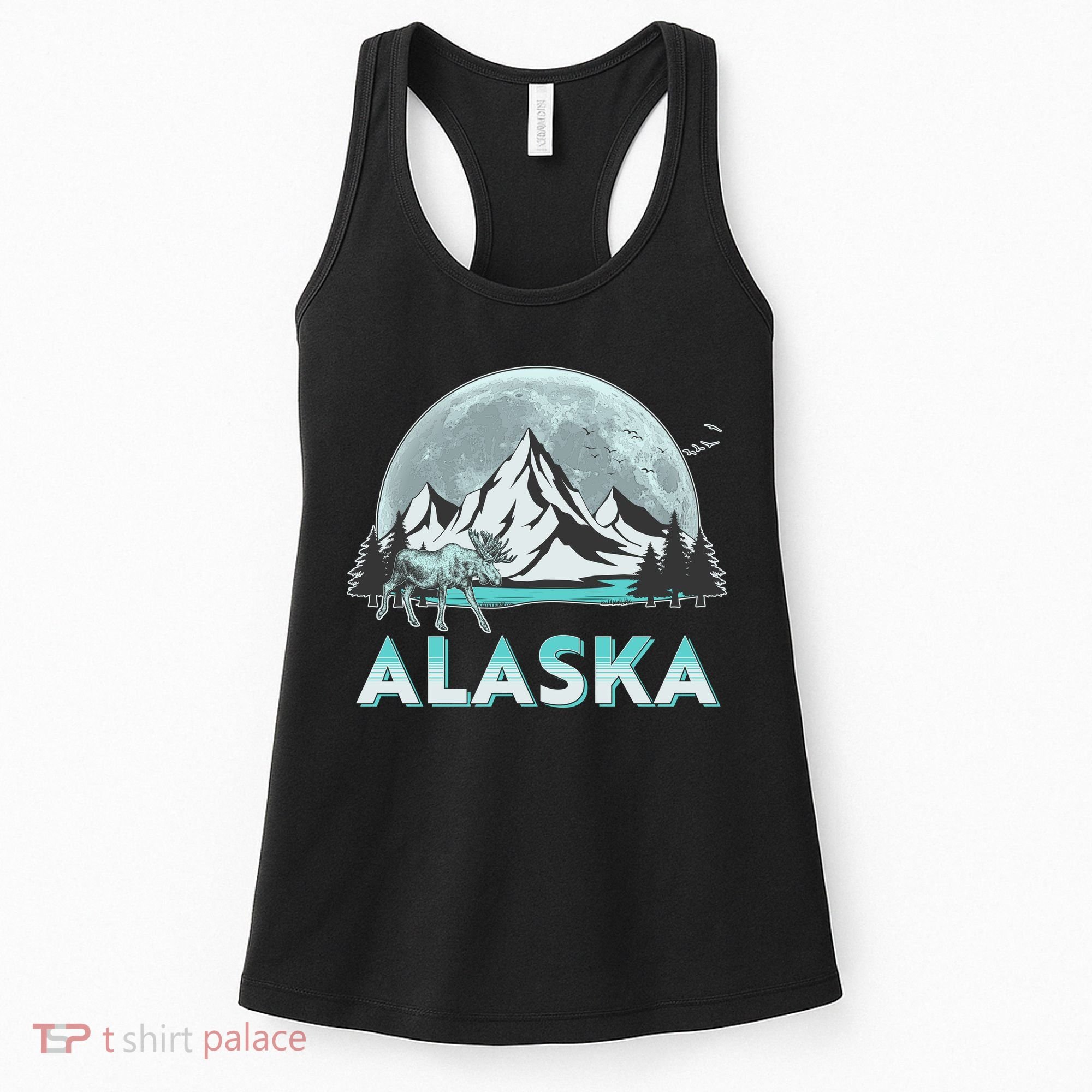 Alaska Wilderness Moose Moon Women's Tank Top