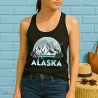 Alaska Wilderness Moose Moon Women's Tank Top thumb 2