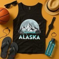 Alaska Wilderness Moose Moon Tank Top thumb 4