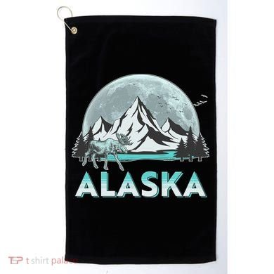 Alaska Wilderness Moose Moon Golf Towel