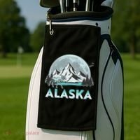 Alaska Wilderness Moose Moon Golf Towel thumb 2