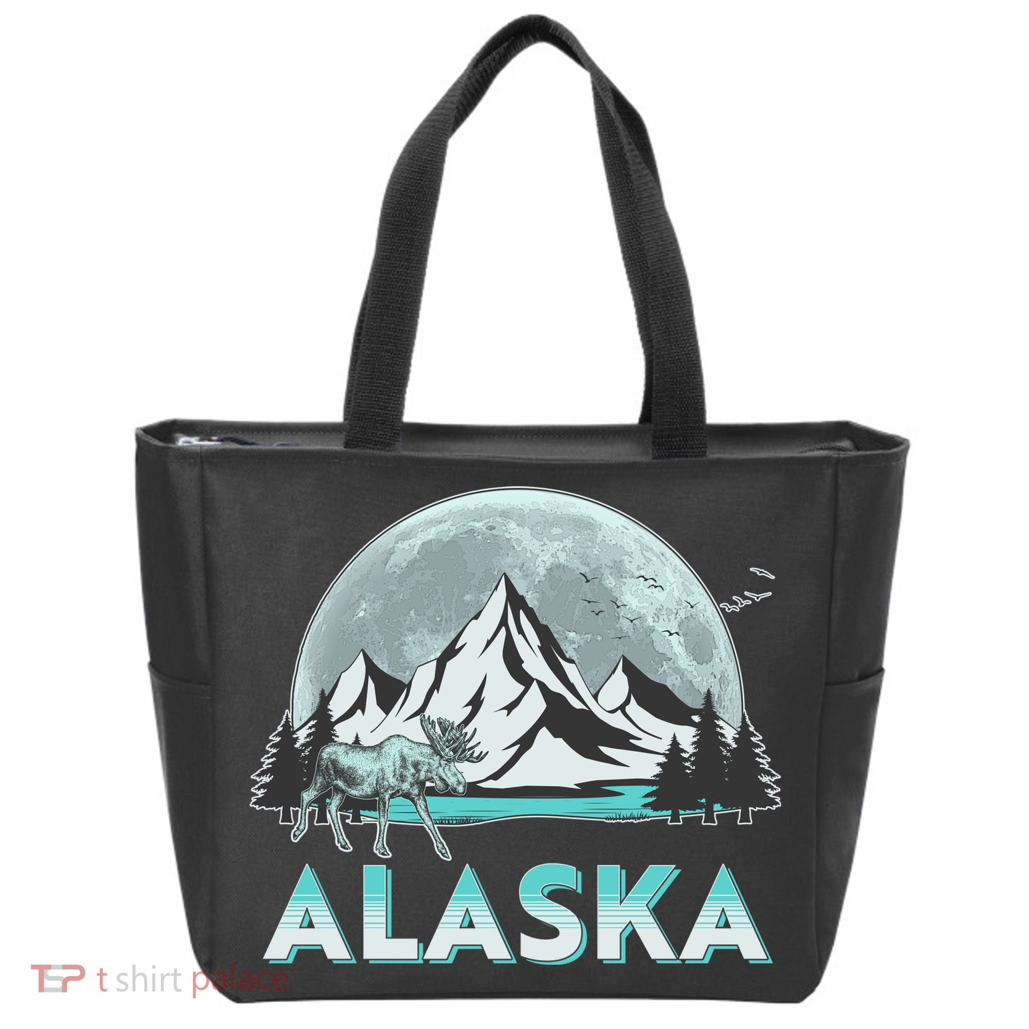 Alaska Wilderness Moose Moon Tote Bag