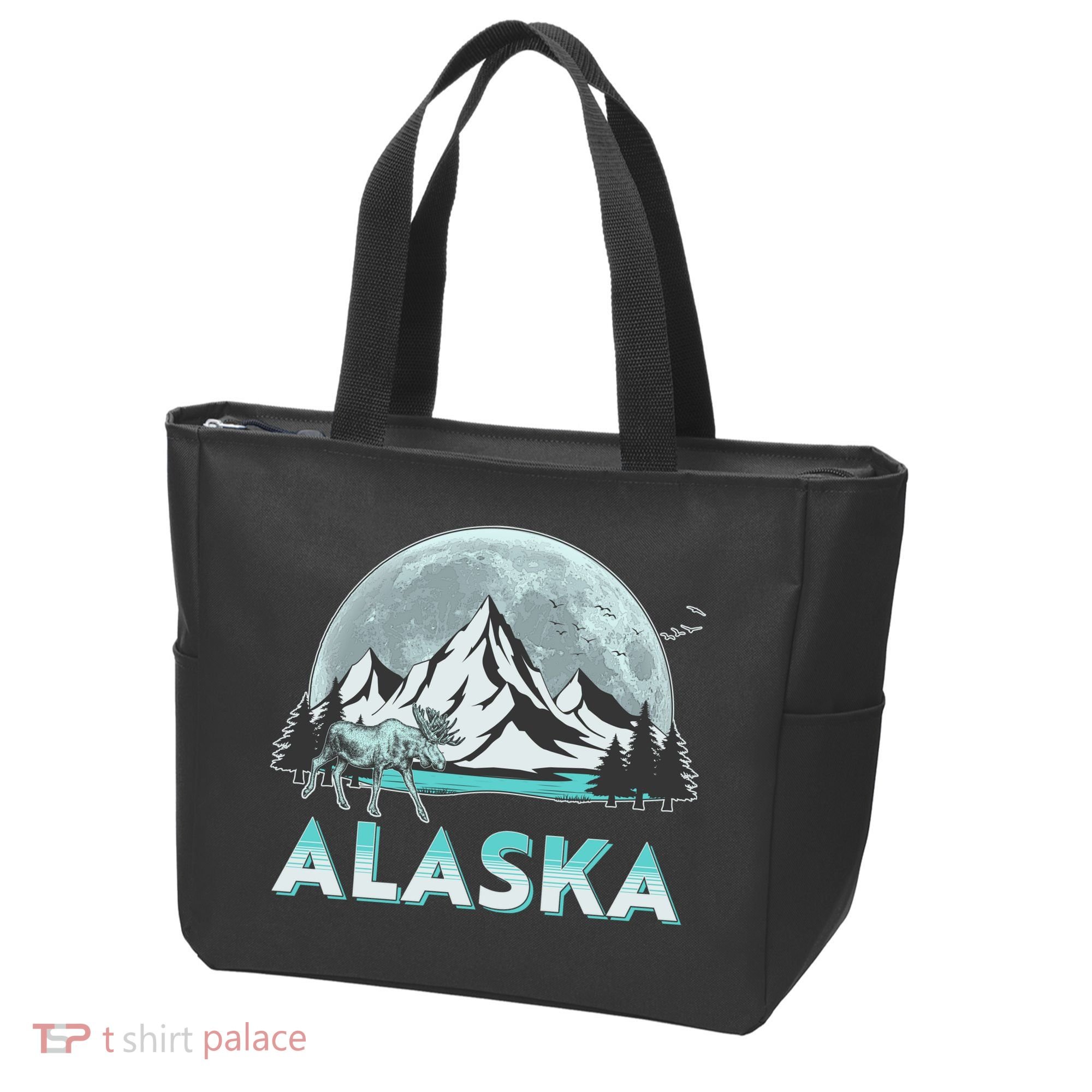 Alaska Wilderness Moose Moon Tote Bag