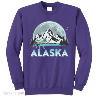 Alaska Wilderness Moose Moon Sweatshirt