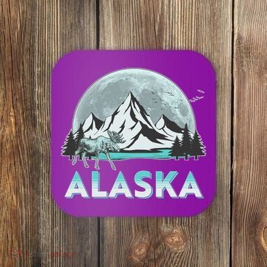 Alaska Wilderness Moose Moon Coaster