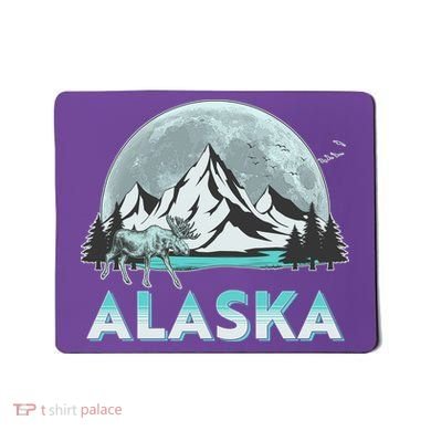 Alaska Wilderness Moose Moon Mousepad