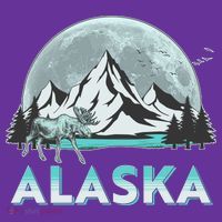 Alaska Wilderness Moose Moon Baby Bodysuit thumb 2