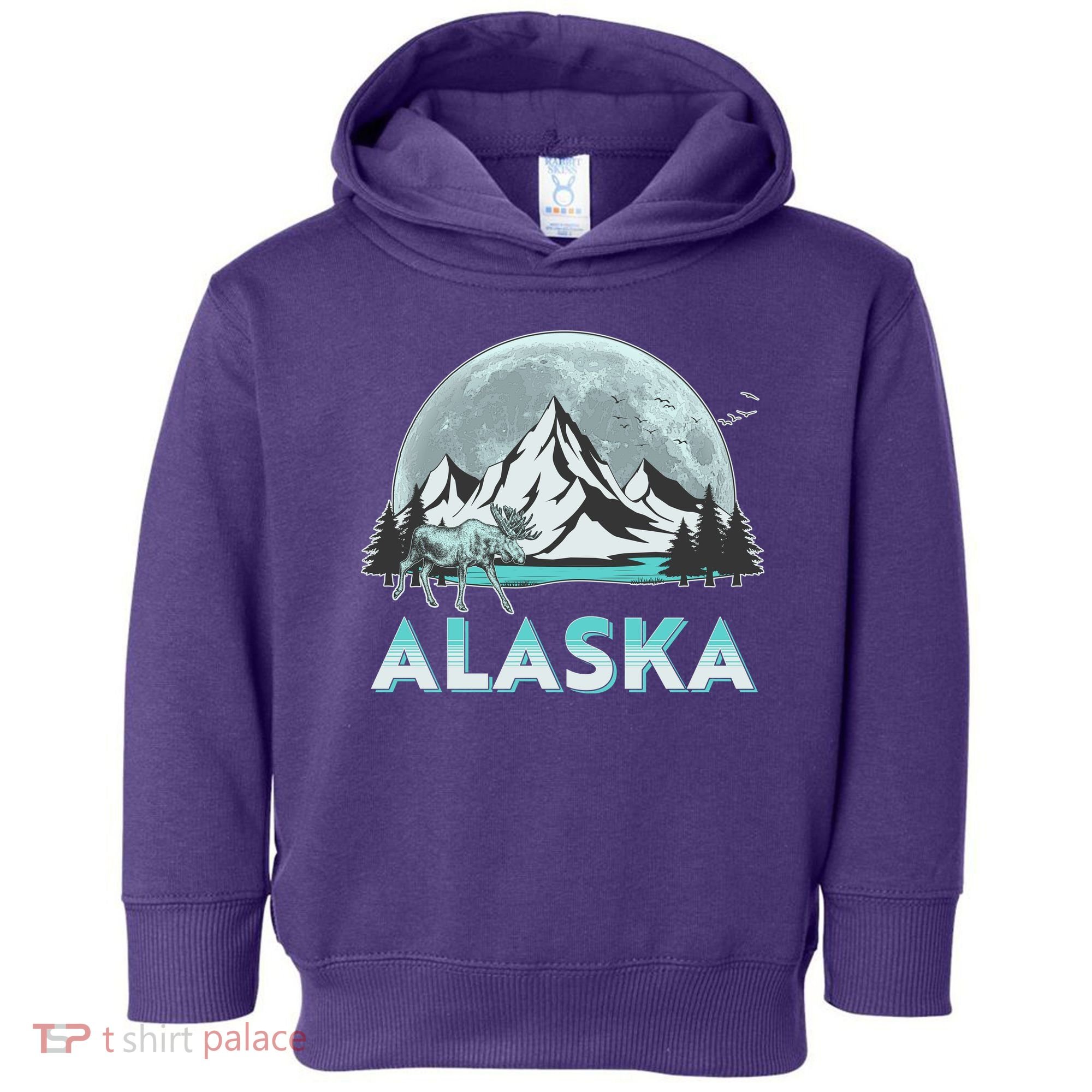 Alaska Wilderness Moose Moon Toddler Hoodie