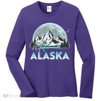 Alaska Wilderness Moose Moon Women's Long Sleeve Shirt thumb 0