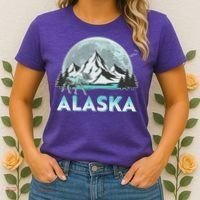 Alaska Wilderness Moose Moon Women's T-Shirt thumb 2