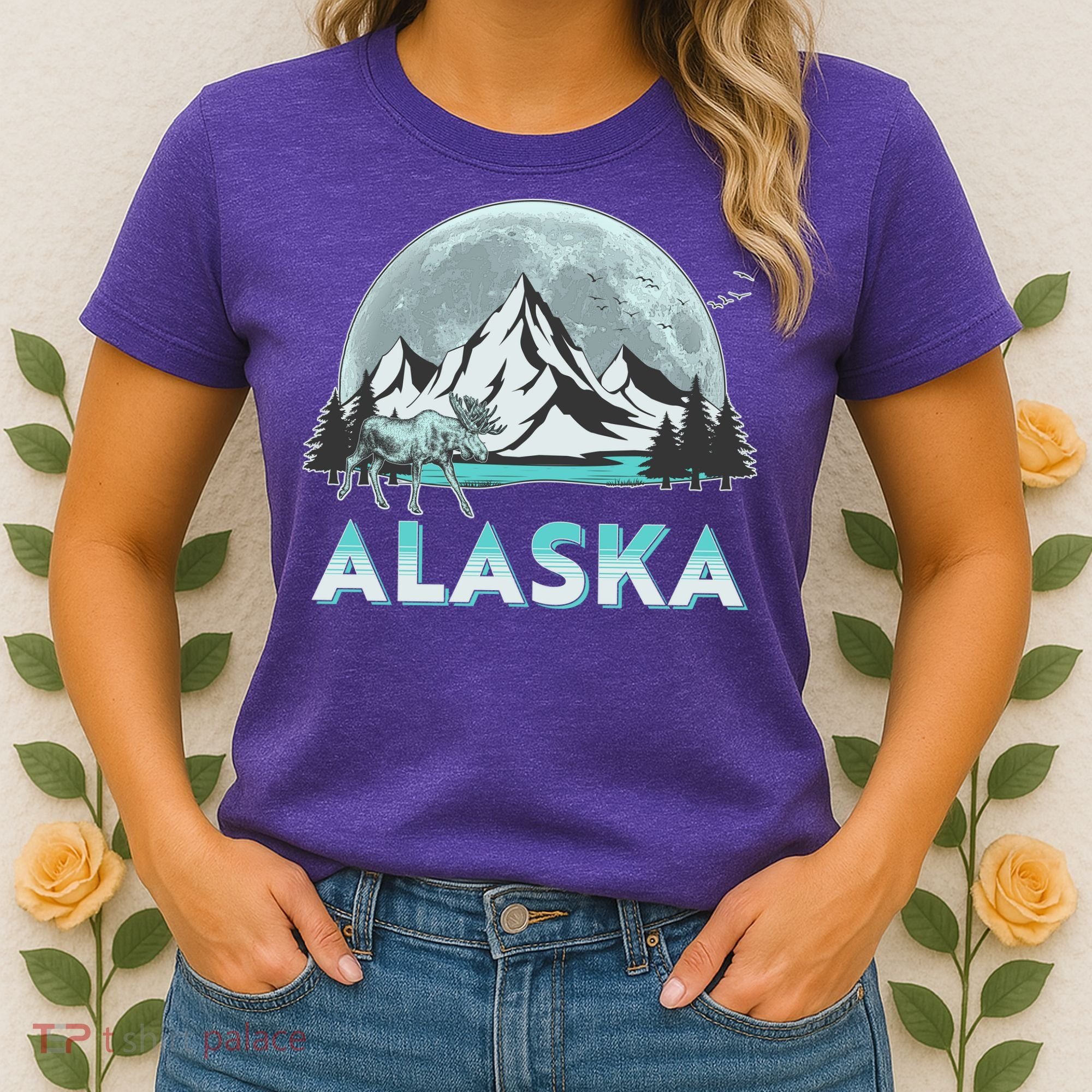Alaska Wilderness Moose Moon Women's T-Shirt