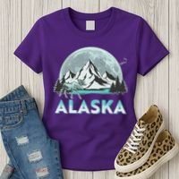 Alaska Wilderness Moose Moon Women's T-Shirt thumb 3