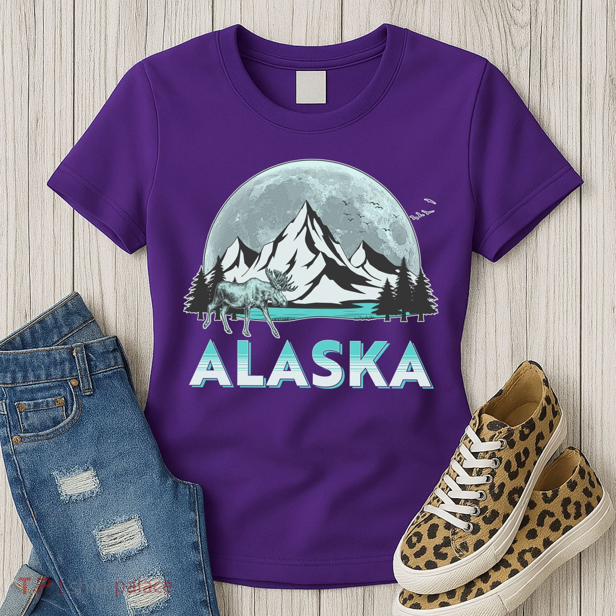 Alaska Wilderness Moose Moon Women's T-Shirt