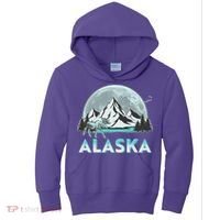 Alaska Wilderness Moose Moon Kids Hoodie thumb 0