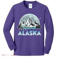 Alaska Wilderness Moose Moon Kids Long Sleeve Shirt thumb 0