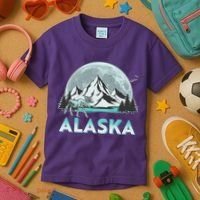 Alaska Wilderness Moose Moon Kids T-Shirt thumb 3