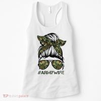Army Wife Messy Bun Veteran Camouflage Bandana Sunglasses Women's Tank Top thumb 0