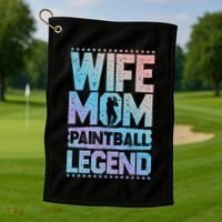 Airsoft Wife Mom Paintball Legend Paintball 'S Meaningful Gift Golf Towel thumb 1