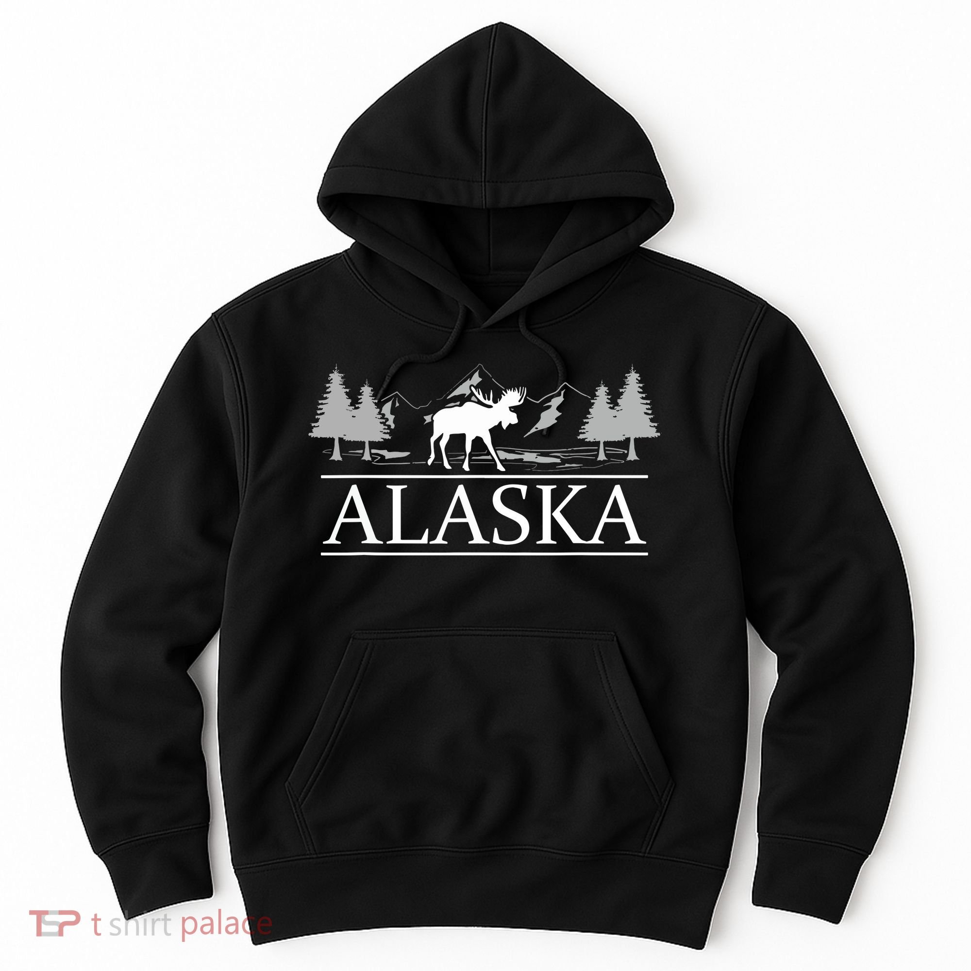Alaskan Wilderness Moose Glacier Mountains Nature Alaska Hoodie