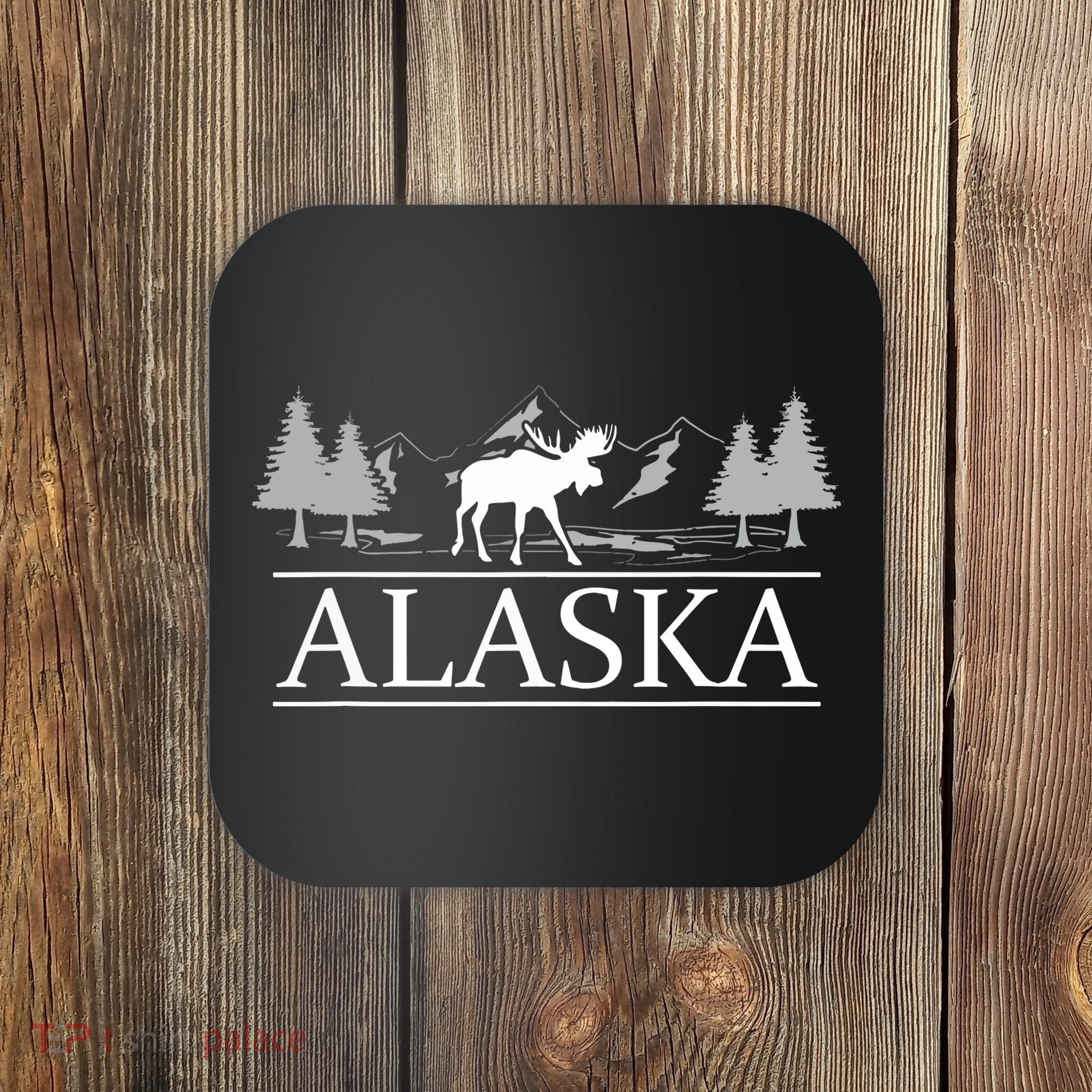 Alaskan Wilderness Moose Glacier Mountains Nature Alaska Coaster
