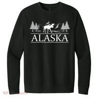 Alaskan Wilderness Moose Glacier Mountains Nature Alaska V.I.T. Fleece Crew Sweatshirt thumb 0