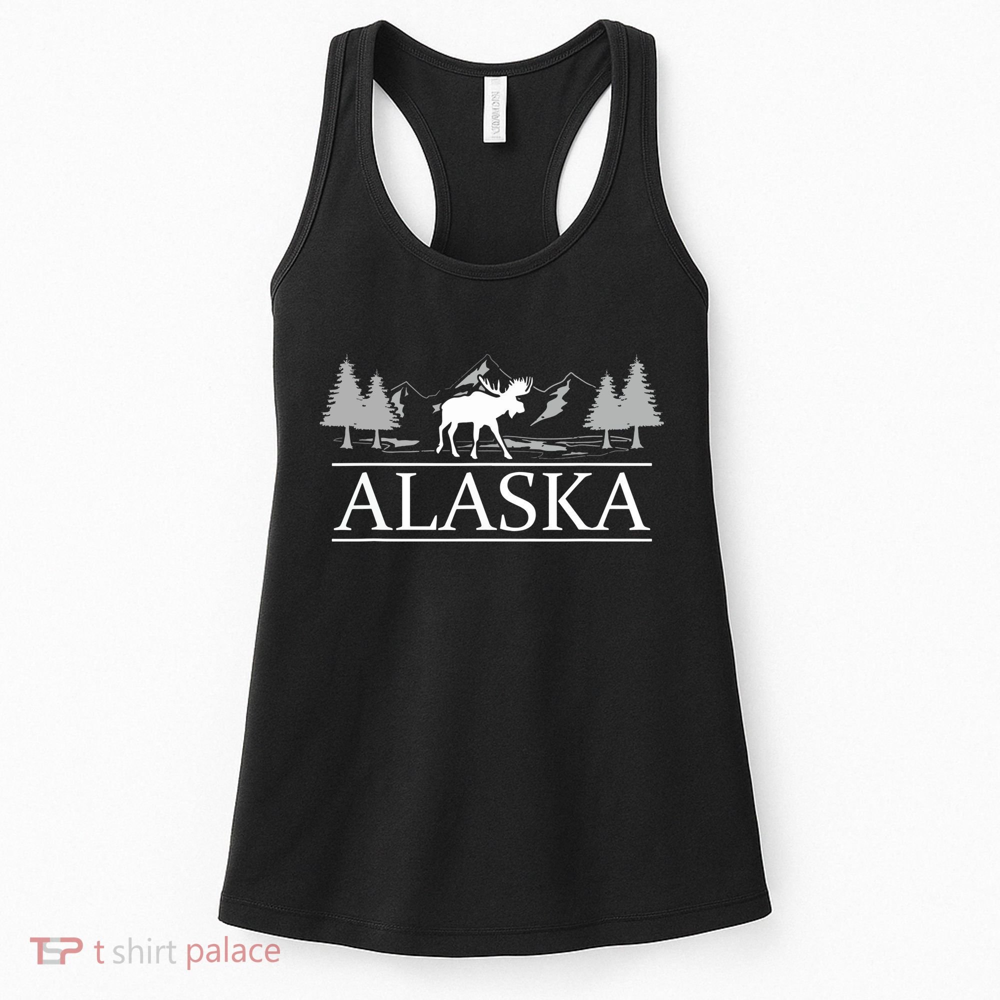 Alaskan Wilderness Moose Glacier Mountains Nature Alaska Women's Tank Top