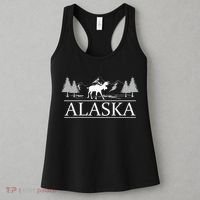 Alaskan Wilderness Moose Glacier Mountains Nature Alaska Women's Tank Top thumb 3