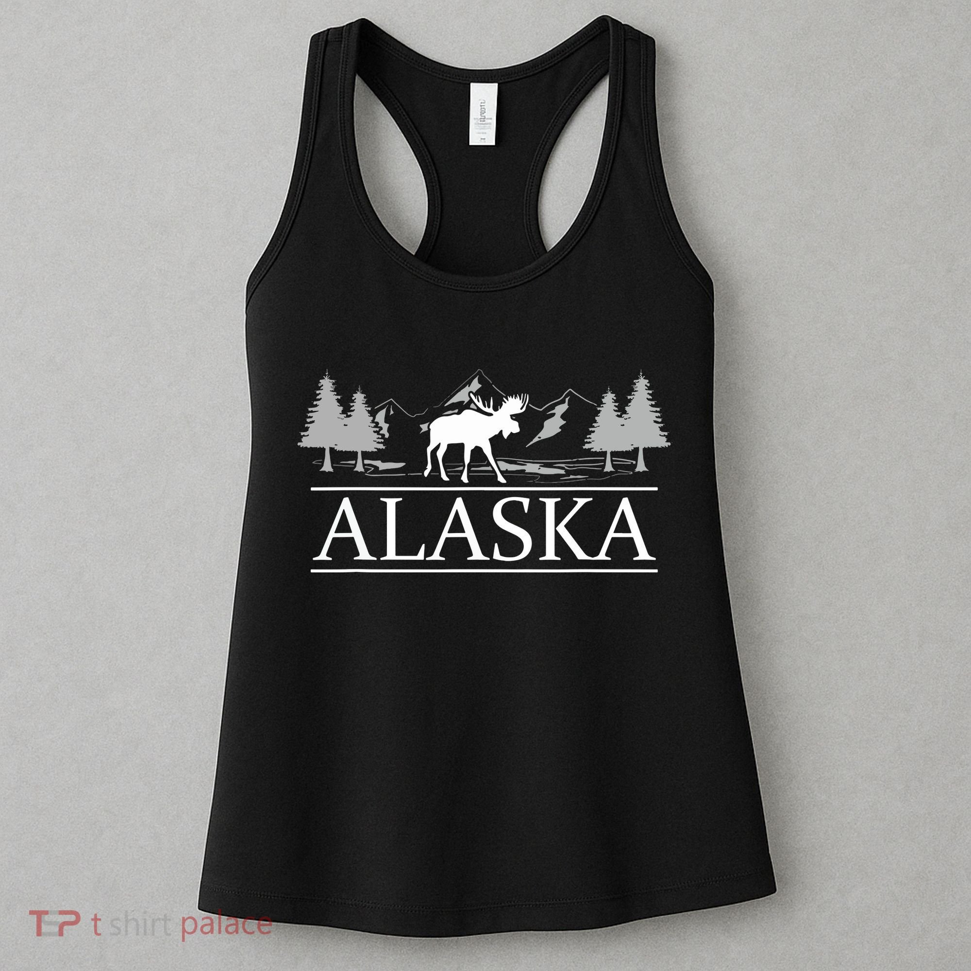 Alaskan Wilderness Moose Glacier Mountains Nature Alaska Women's Tank Top