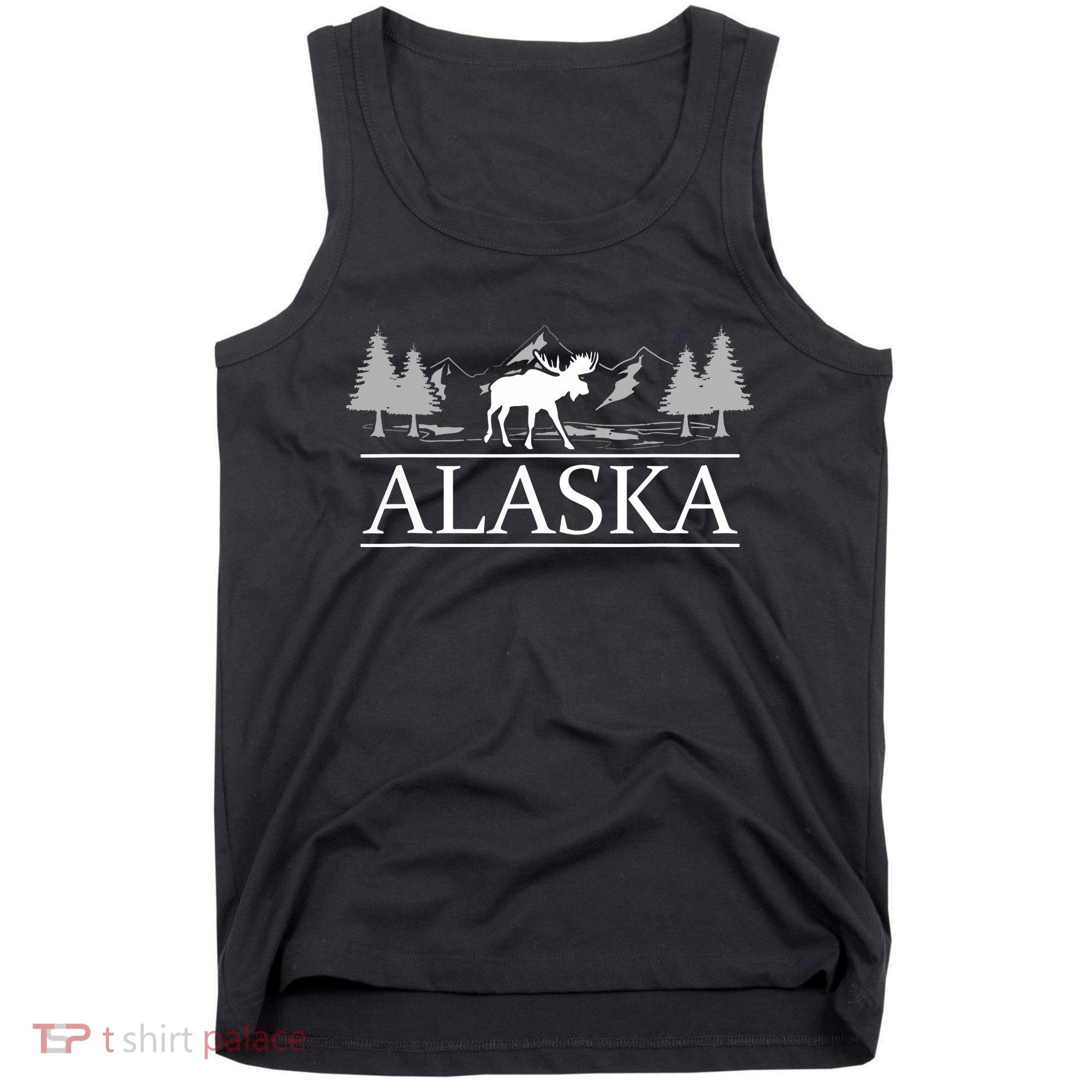 Alaskan Wilderness Moose Glacier Mountains Nature Alaska Tank Top