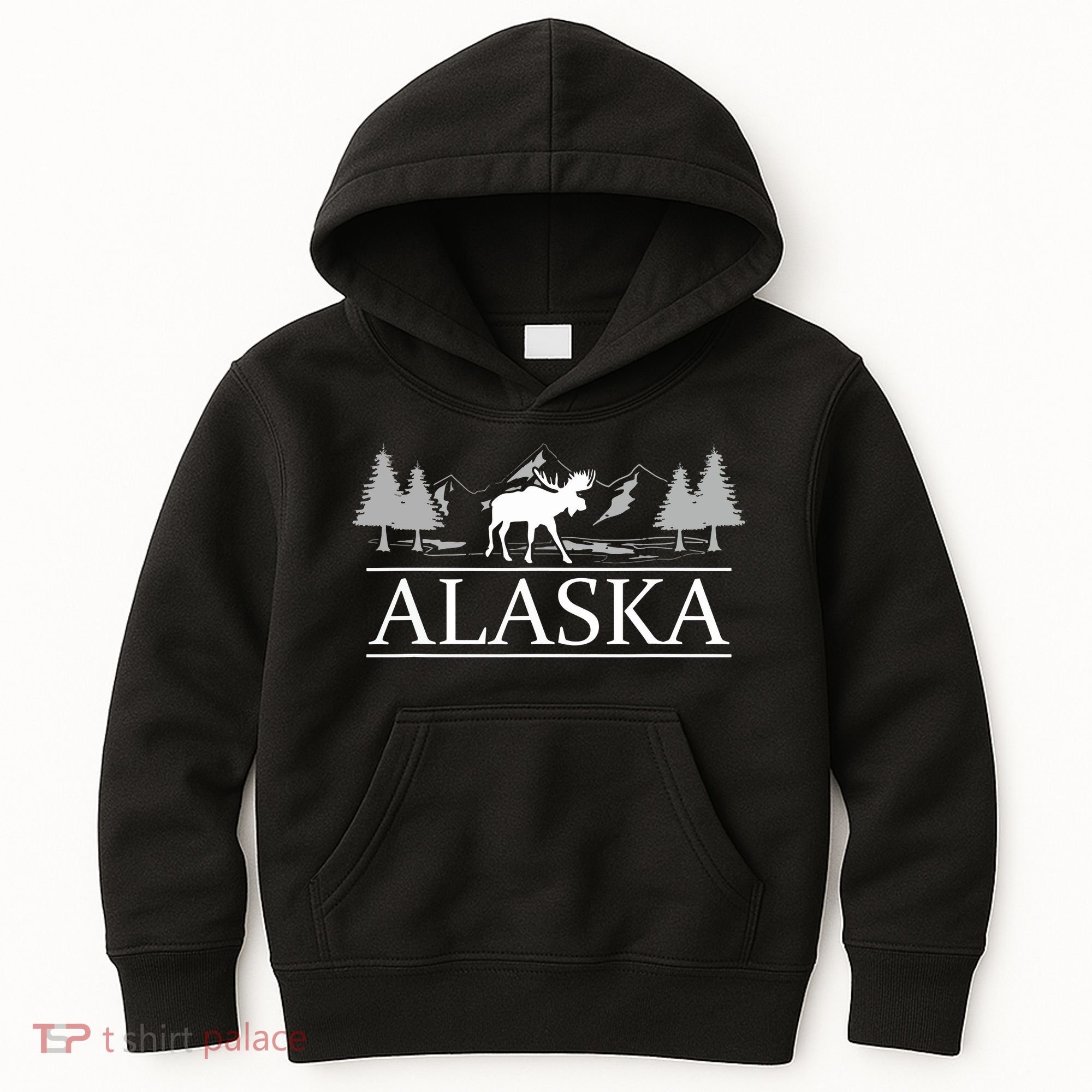 Alaskan Wilderness Moose Glacier Mountains Nature Alaska Kids Hoodie