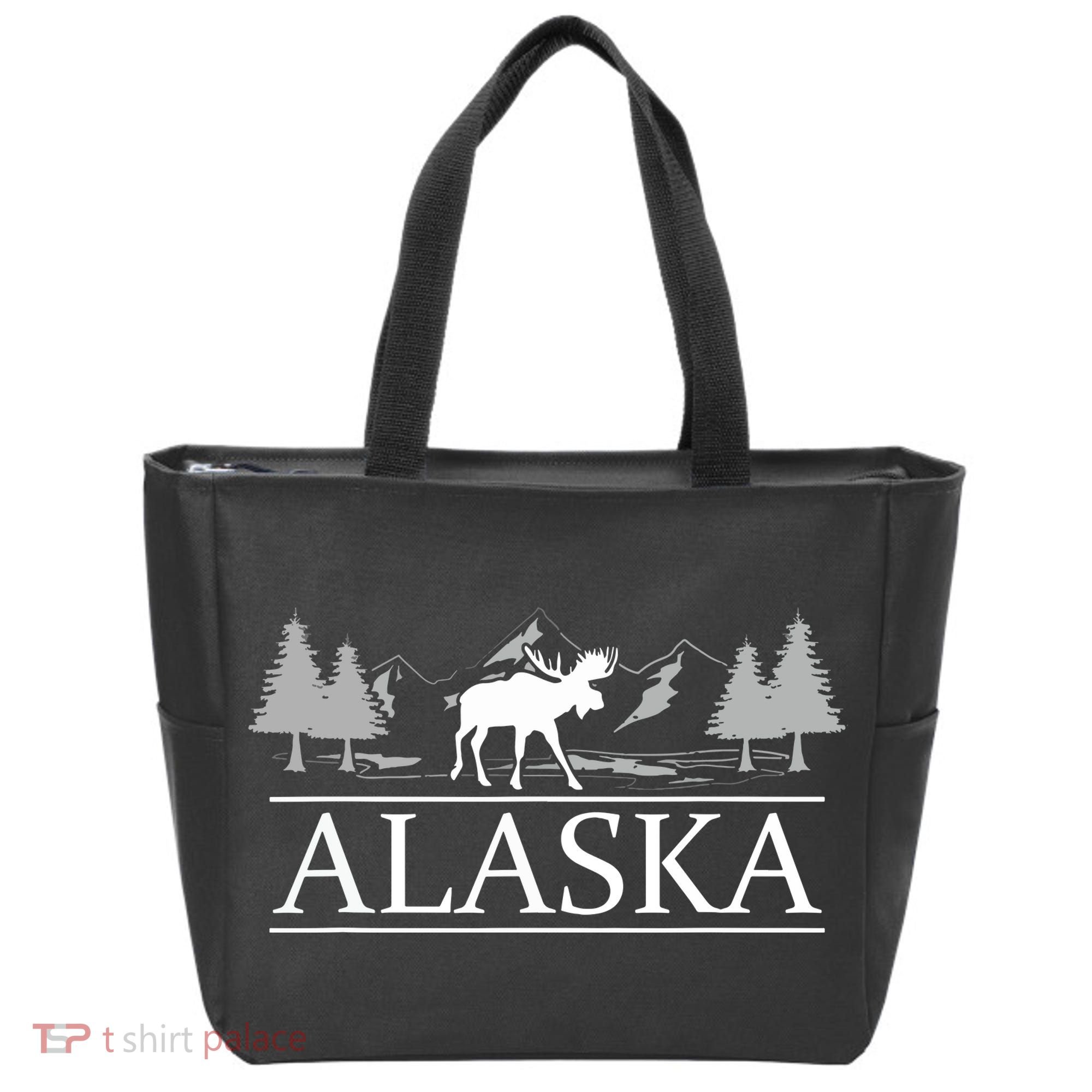 Alaskan Wilderness Moose Glacier Mountains Nature Alaska Tote Bag