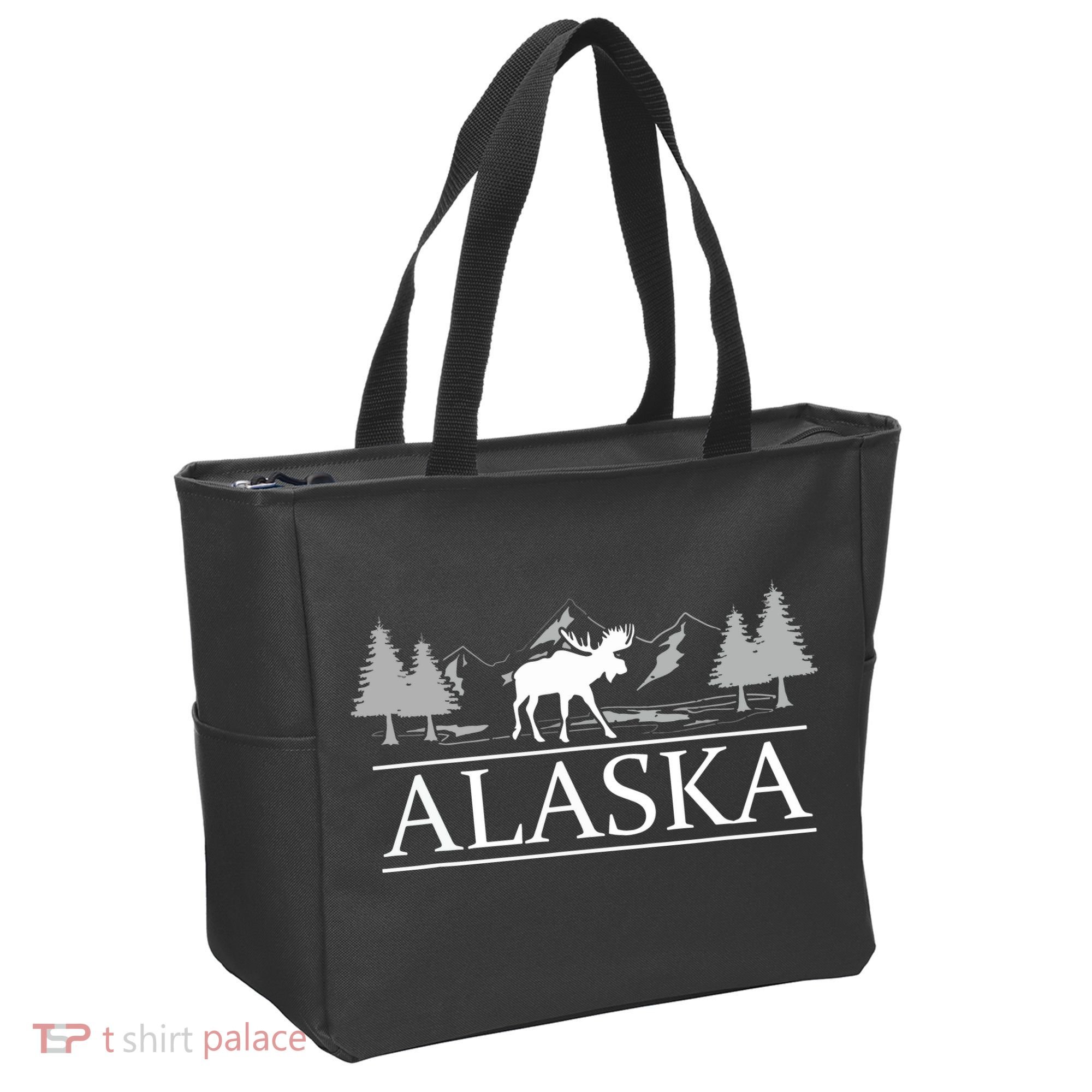 Alaskan Wilderness Moose Glacier Mountains Nature Alaska Tote Bag