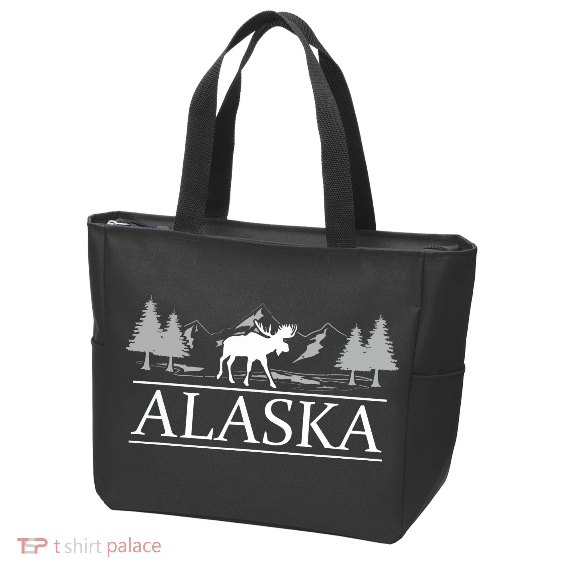 Alaskan Wilderness Moose Glacier Mountains Nature Alaska Tote Bag
