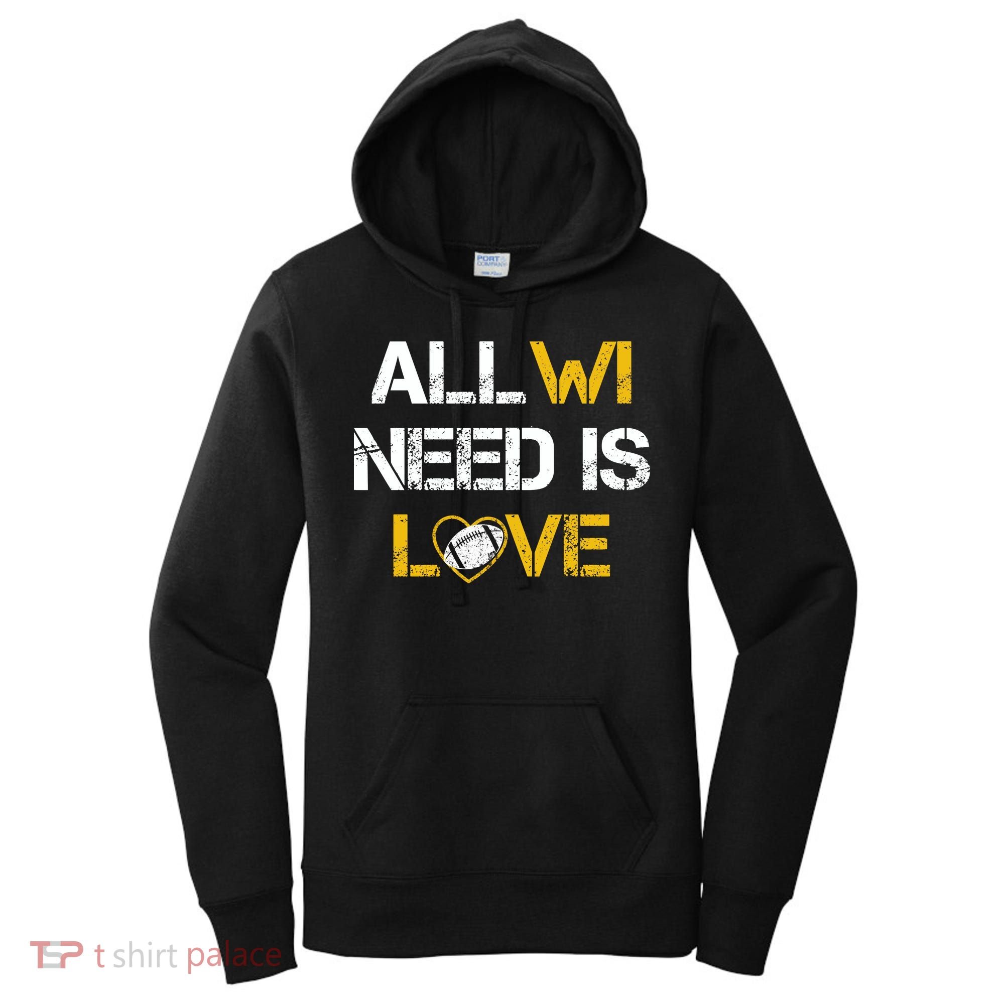 All Wi Need Is Love Green Bay Women's Hoodie