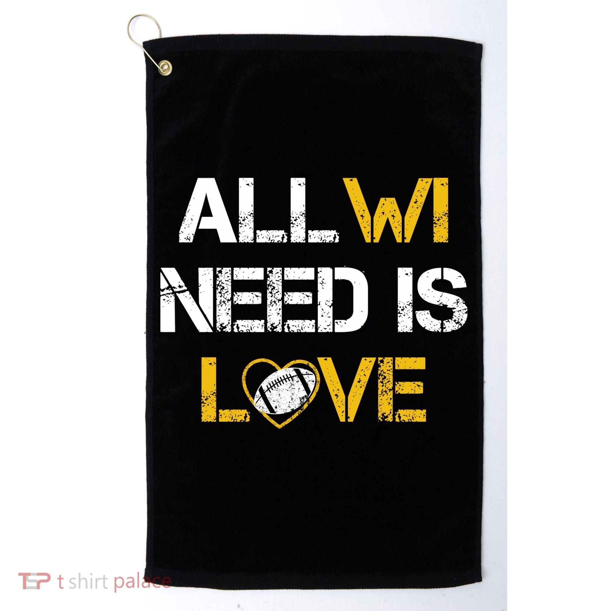 All Wi Need Is Love Green Bay Golf Towel