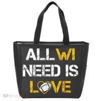 All Wi Need Is Love Green Bay Tote Bag thumb 0