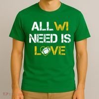 All Wi Need Is Love Green Bay T-Shirt thumb 3